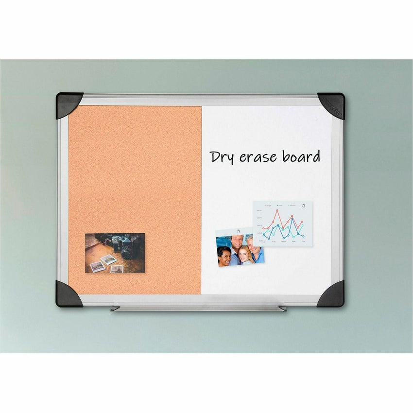 Lorell Combo Dry - Erase/Cork Board Aluminum Frame 24"W x 18"H (LLR - LLR19290) - SchoolOutlet