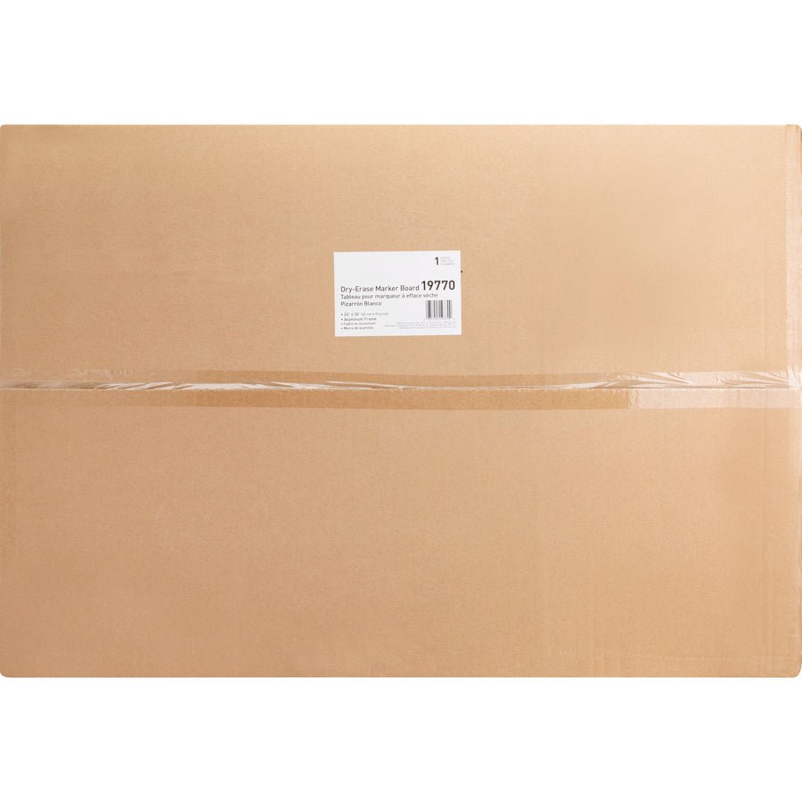 Lorell Economy Dry - Erase Board with White Aluminum Frame and Melamine Surface 36"W x 24"H (LLR - LLR19770) - SchoolOutlet