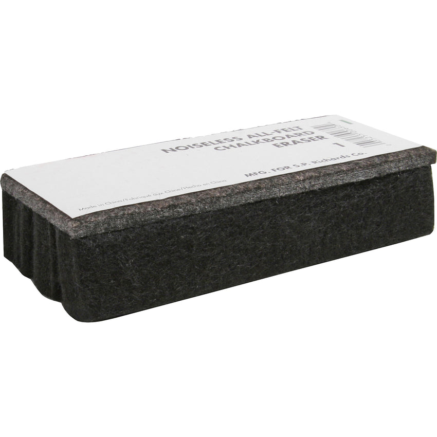 Lorell Chalkboard Erasers Felt Noiseless Dustless Set of 6 (LLR - LLR1BD) - SchoolOutlet