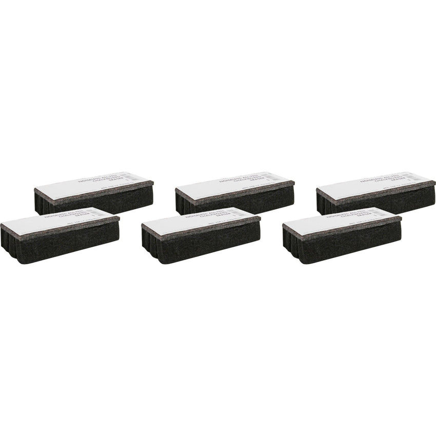 Lorell Chalkboard Erasers Felt Noiseless Dustless Set of 6 (LLR - LLR1BD) - SchoolOutlet