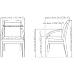 Lorell Sloping Arms Wood Frame Guest Chair Cherry Wood with Black Bonded Leather Upholstery (LLR - LLR2001X) - SchoolOutlet
