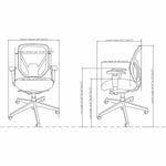 Lorell Executive Self - Tilt Mesh Mid - Back Office Chair with Adjustable Arms and Tilt Lock 18.25 - 22.25 