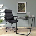 Lorell High - Back Executive Office Chair with Bonded Leather Upholstery and Tilt Lock 18.5