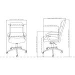Lorell High - Back Executive Office Chair with Bonded Leather Upholstery and Tilt Lock 18.5