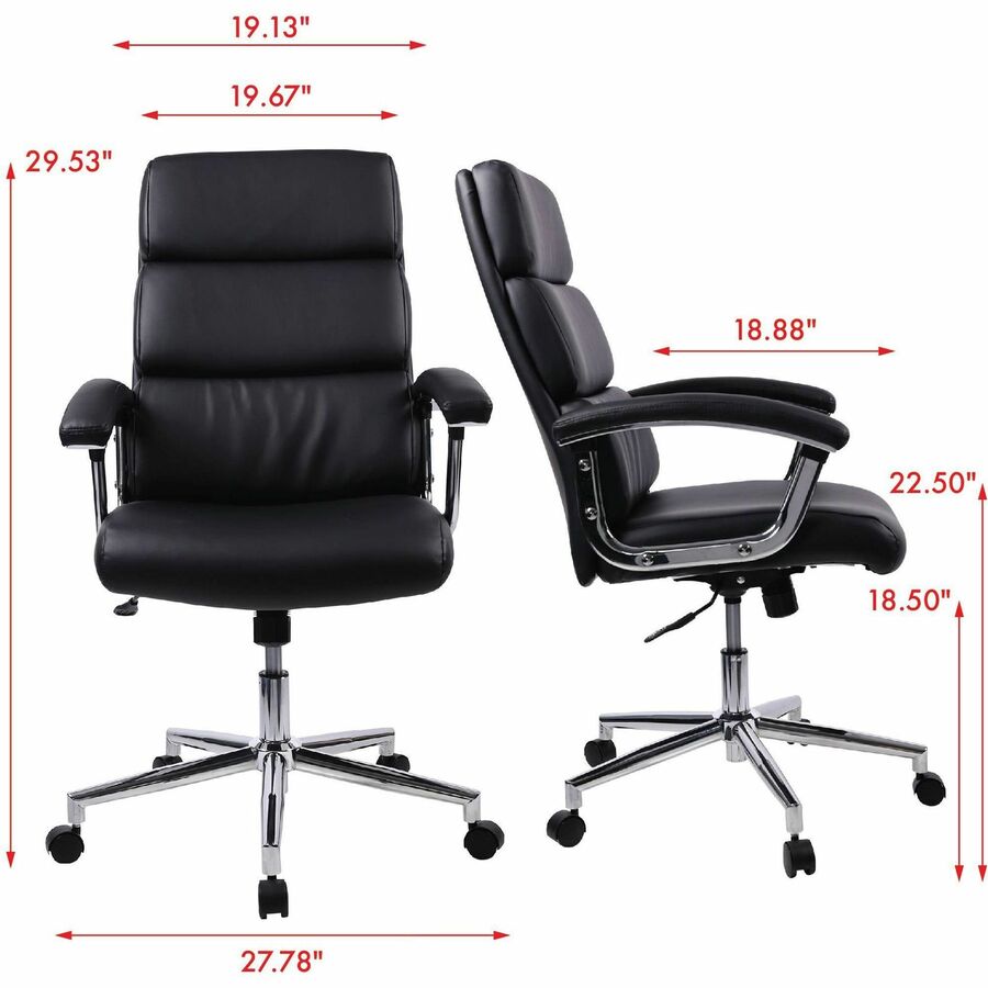 Lorell High - Back Executive Office Chair with Bonded Leather Upholstery and Tilt Lock 18.5" - 22.5 "H (LLR - LLR20018) - SchoolOutlet