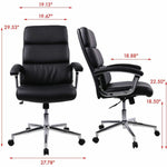 Lorell High - Back Executive Office Chair with Bonded Leather Upholstery and Tilt Lock 18.5