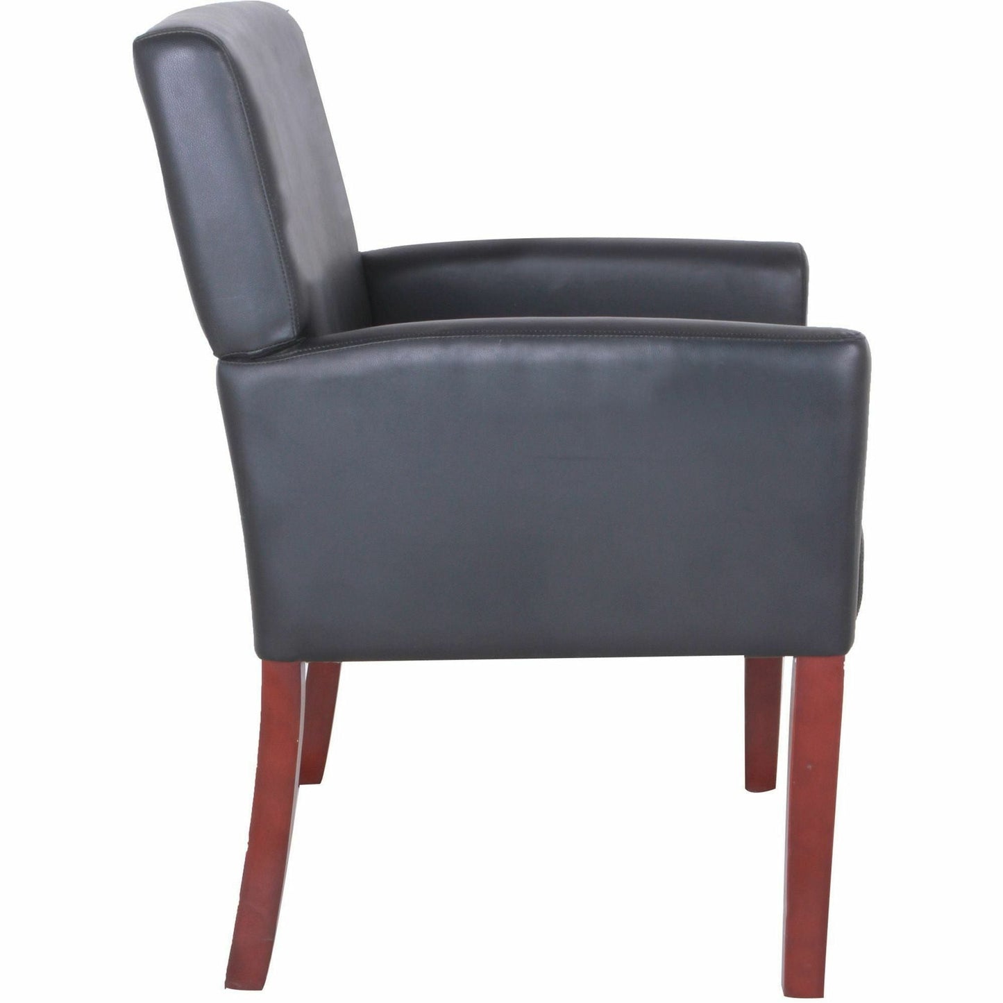 Lorell Full - Sided Upholstered Arms Guest Chair with Mahogany Wood Frame 19.63"H (LLR - LLR20027) - SchoolOutlet