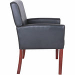 Lorell Full - Sided Upholstered Arms Guest Chair with Mahogany Wood Frame 19.63