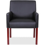 Lorell Full - Sided Upholstered Arms Guest Chair with Mahogany Wood Frame 19.63
