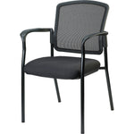 Lorell Mesh Back Stackable Guest Chair with Cushioned Seat and Black Steel Frame (LLR - LLR23100X) - SchoolOutlet
