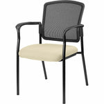 Lorell Mesh Back Stackable Guest Chair with Cushioned Seat and Black Steel Frame (LLR - LLR23100X) - SchoolOutlet