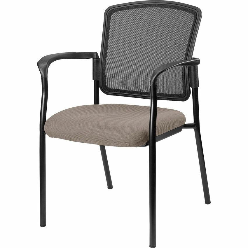 Lorell Mesh Back Stackable Guest Chair with Cushioned Seat and Black Steel Frame (LLR - LLR23100X) - SchoolOutlet