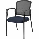 Lorell Mesh Back Stackable Guest Chair with Cushioned Seat and Black Steel Frame (LLR - LLR23100X) - SchoolOutlet