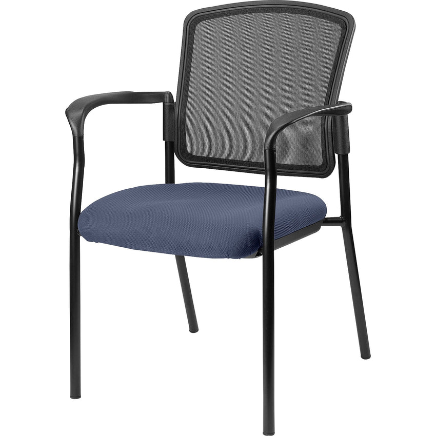 Lorell Mesh Back Stackable Guest Chair with Cushioned Seat and Black Steel Frame (LLR - LLR23100X) - SchoolOutlet
