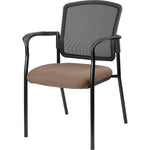 Lorell Mesh Back Stackable Guest Chair with Cushioned Seat and Black Steel Frame (LLR - LLR23100X) - SchoolOutlet