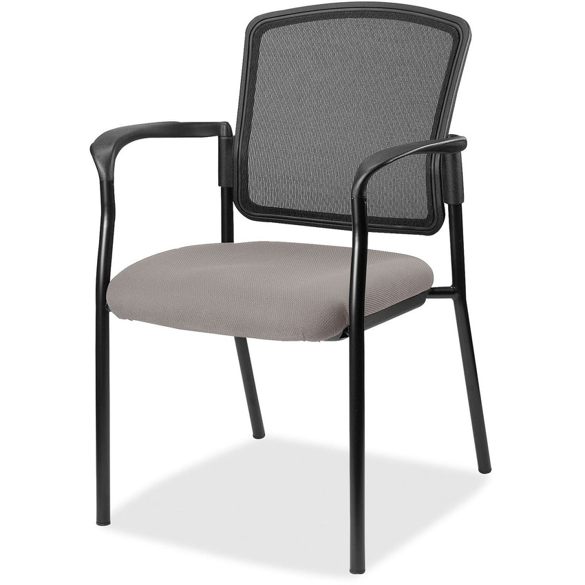Lorell Mesh Back Stackable Guest Chair with Cushioned Seat and Black Steel Frame (LLR - LLR23100X) - SchoolOutlet