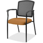 Lorell Mesh Back Stackable Guest Chair with Cushioned Seat and Black Steel Frame (LLR - LLR23100X) - SchoolOutlet