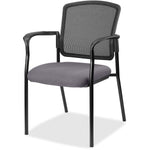 Lorell Mesh Back Stackable Guest Chair with Cushioned Seat and Black Steel Frame (LLR - LLR23100X) - SchoolOutlet