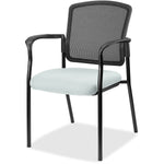 Lorell Mesh Back Stackable Guest Chair with Cushioned Seat and Black Steel Frame (LLR - LLR23100X) - SchoolOutlet