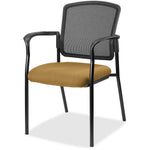 Lorell Mesh Back Stackable Guest Chair with Cushioned Seat and Black Steel Frame (LLR - LLR23100X) - SchoolOutlet