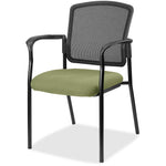 Lorell Mesh Back Stackable Guest Chair with Cushioned Seat and Black Steel Frame (LLR - LLR23100X) - SchoolOutlet