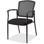 Lorell Mesh Back Stackable Guest Chair with Cushioned Seat and Black Steel Frame (LLR - LLR23100X) - SchoolOutlet