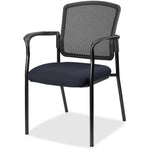 Lorell Mesh Back Stackable Guest Chair with Cushioned Seat and Black Steel Frame (LLR - LLR23100X) - SchoolOutlet