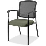 Lorell Mesh Back Stackable Guest Chair with Cushioned Seat and Black Steel Frame (LLR - LLR23100X) - SchoolOutlet
