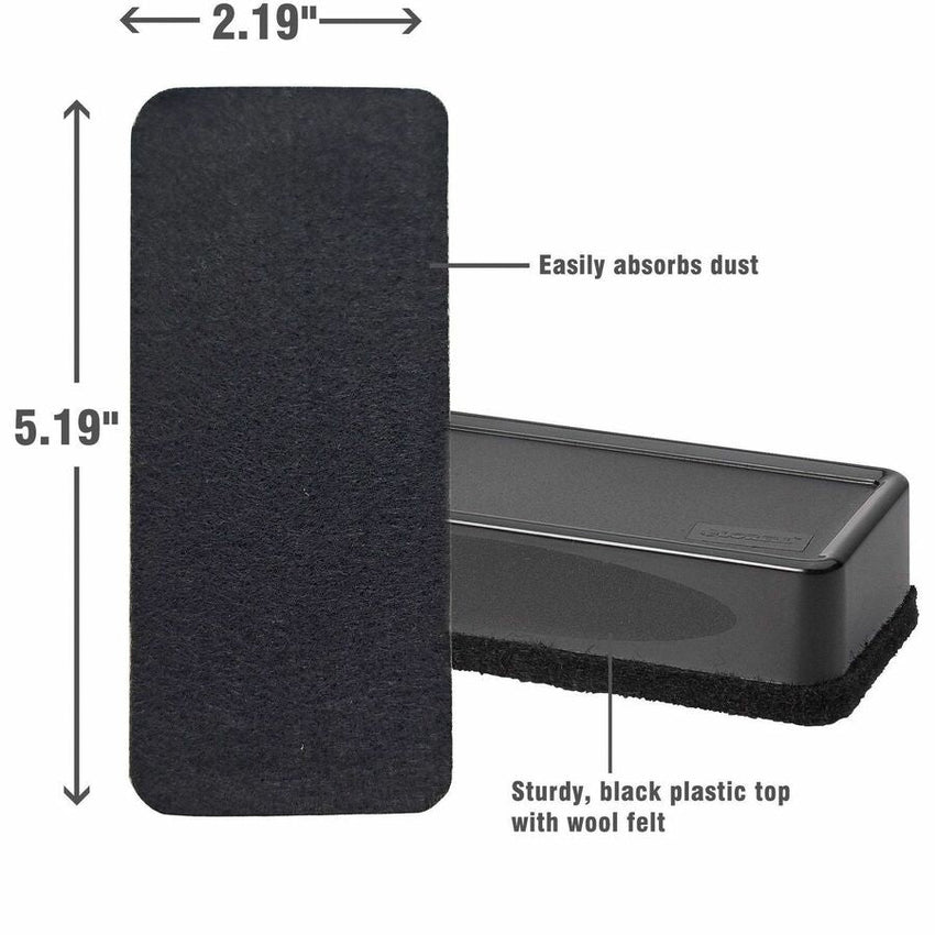 Lorell Dry - Erase Board Eraser with Wool Felt and Sturdy Plastic Grip 5.19"L x 2.19"W (LLR - LLR24850) - SchoolOutlet