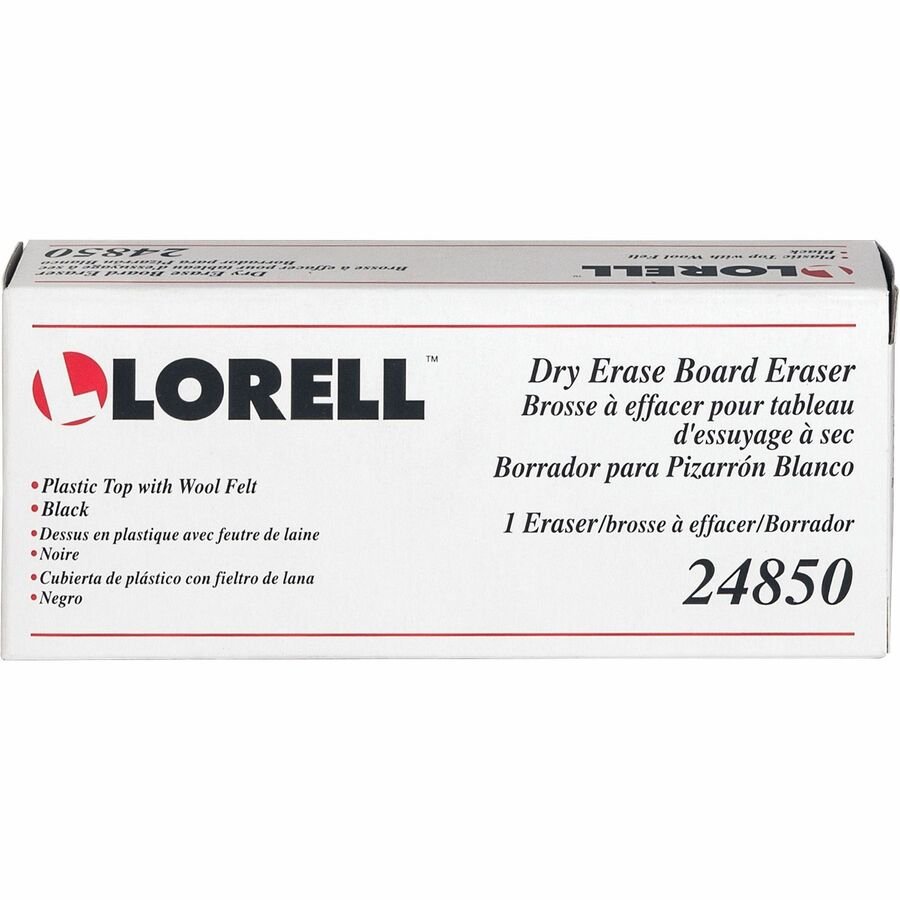 Lorell Dry - Erase Board Eraser with Wool Felt and Sturdy Plastic Grip 5.19"L x 2.19"W (LLR - LLR24850) - SchoolOutlet