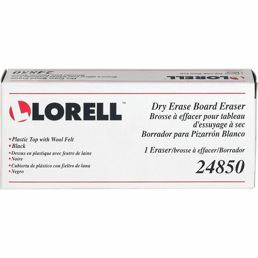 Lorell Dry - Erase Board Eraser with Wool Felt and Sturdy Plastic Grip 5.19"L x 2.19"W (LLR - LLR24850) - SchoolOutlet