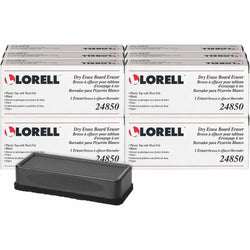 Lorell Dry-Erase Board Erasers with Wool Felt and Sturdy Plastic Grips 12 Erasers/Box (LLR-LLR24850BX)
