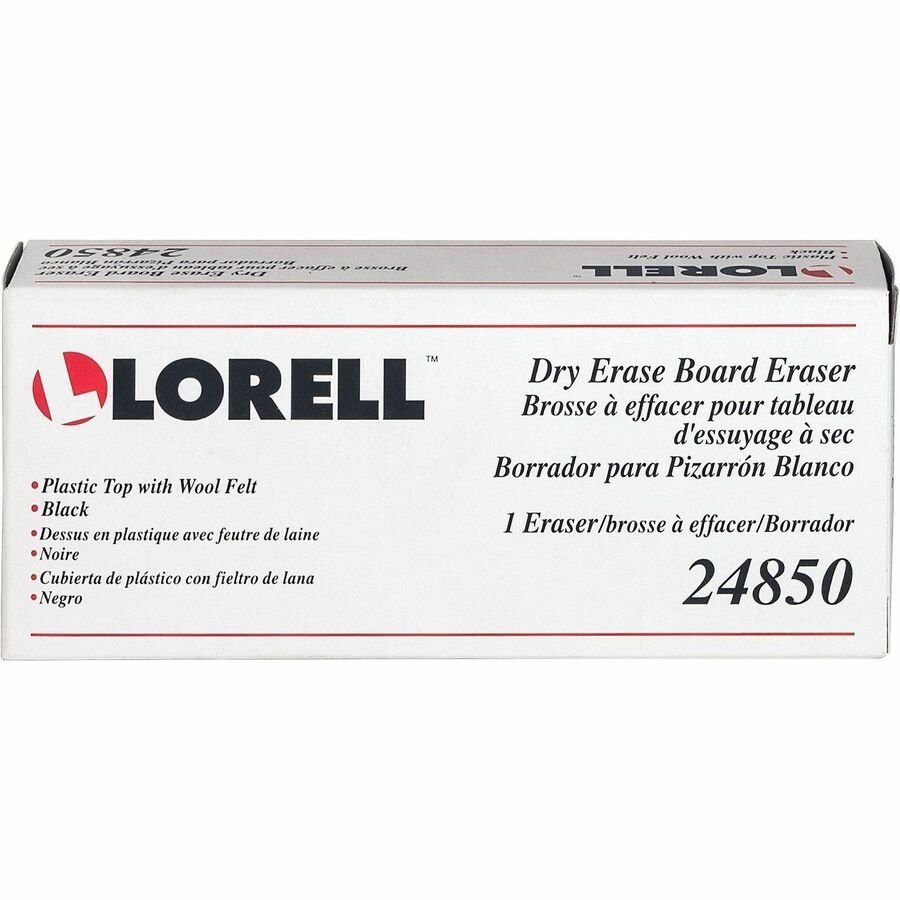 Lorell Dry - Erase Board Erasers with Wool Felt and Sturdy Plastic Grips 12 Erasers/Box (LLR - LLR24850BX) - SchoolOutlet