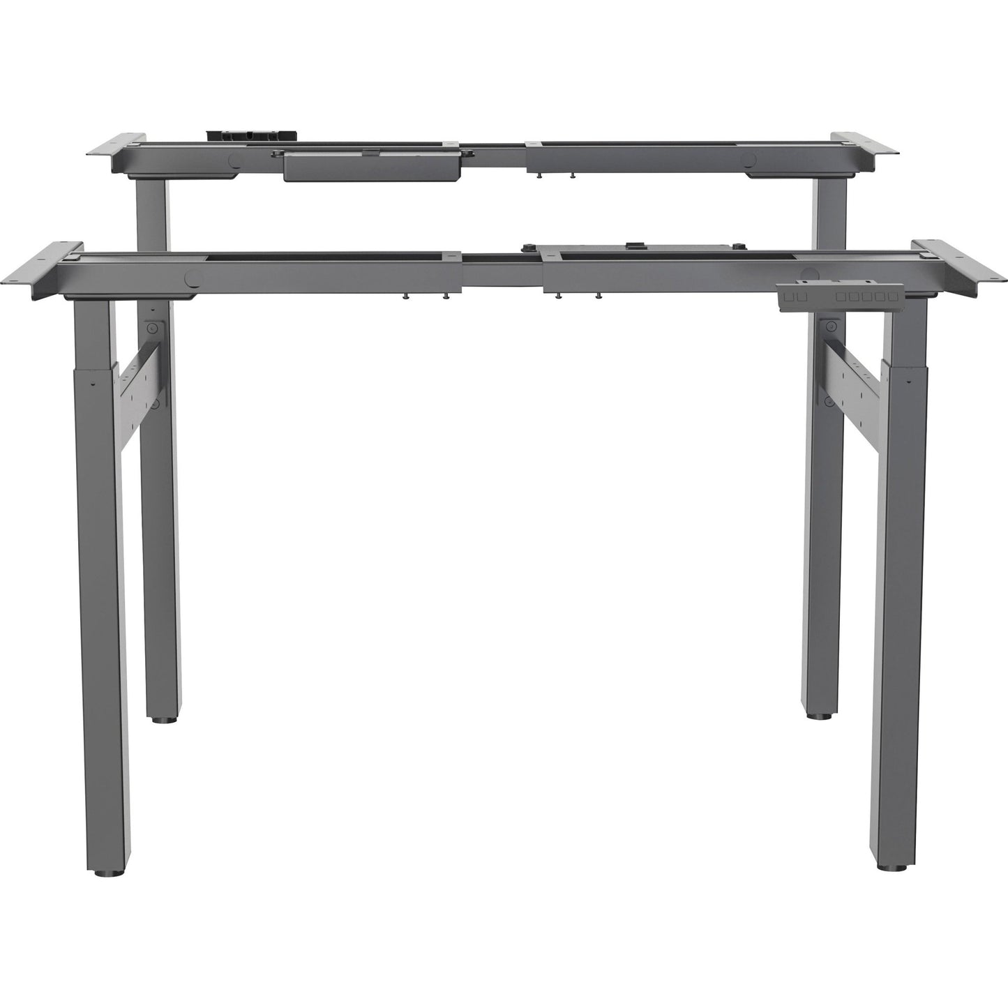 Lorell 2 - Tier Sit/Stand Double Base 42.5"W x 22"D x 28.3" to 46"H Steel (LLR - LLR25959) - SchoolOutlet