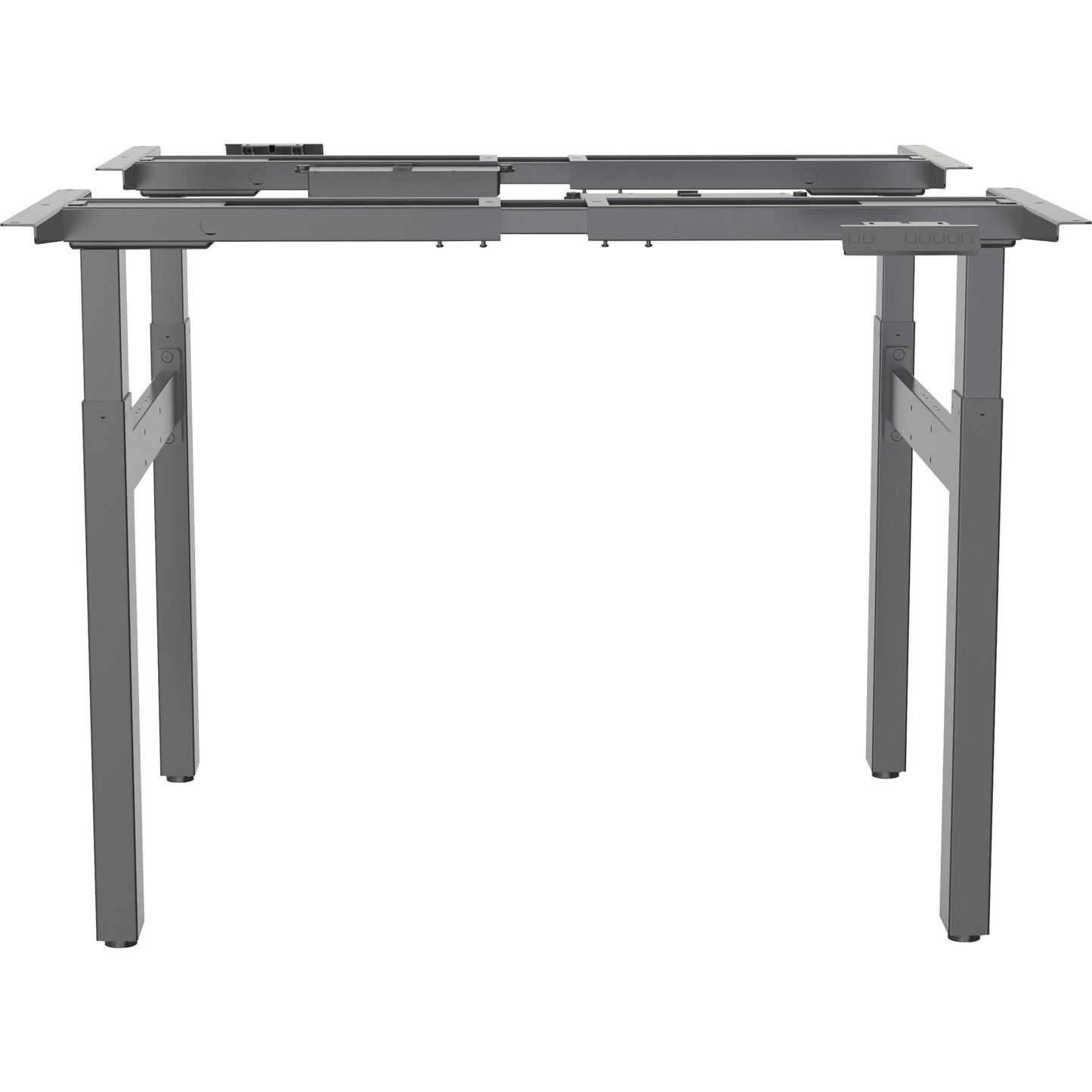 Lorell 2 - Tier Sit/Stand Double Base 42.5"W x 22"D x 28.3" to 46"H Steel (LLR - LLR25959) - SchoolOutlet