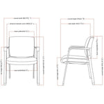 Lorell Healthcare Upholstery Guest Chair with Antimicrobial Vinyl and Stackable Design 18.13