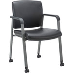 Lorell Healthcare Upholstery Guest Chair with Antimicrobial Vinyl and Stackable Design 18.13