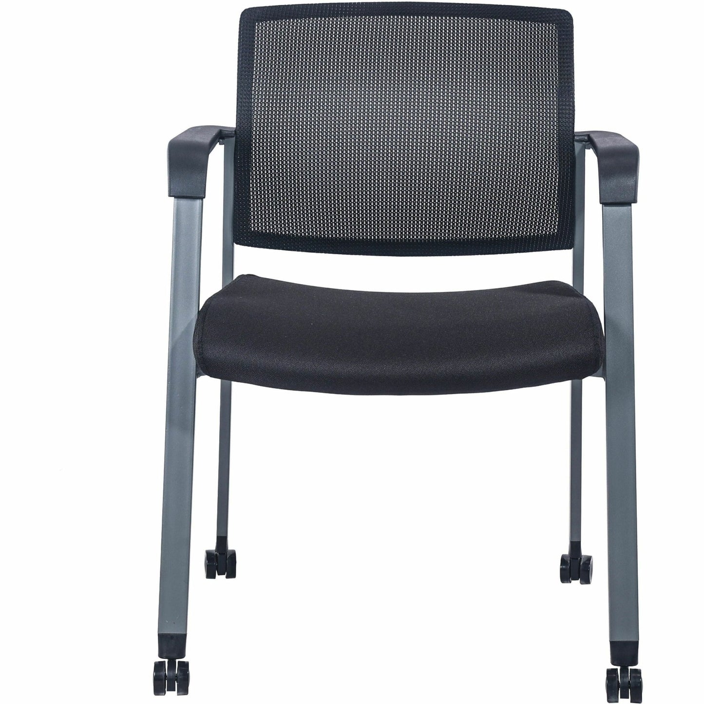 Lorell Mesh Back Guest Chair with Casters and Padded Arms (LLR - LLR30953) - SchoolOutlet