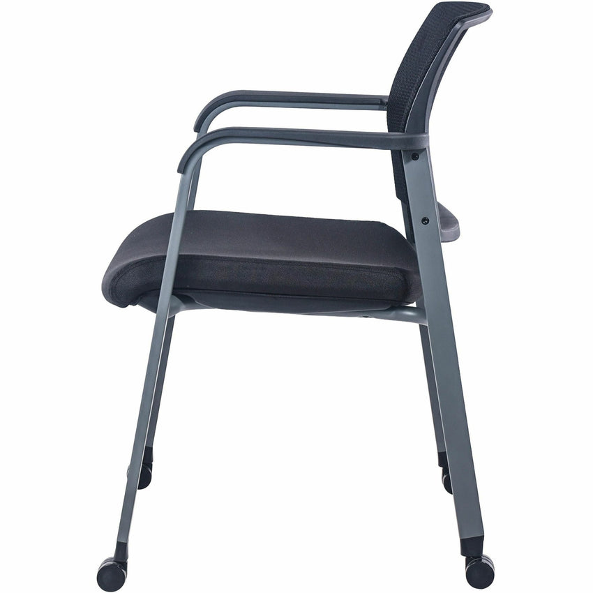 Lorell Mesh Back Guest Chair with Casters and Padded Arms (LLR - LLR30953) - SchoolOutlet