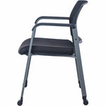 Lorell Mesh Back Guest Chair with Casters and Padded Arms (LLR - LLR30953) - SchoolOutlet