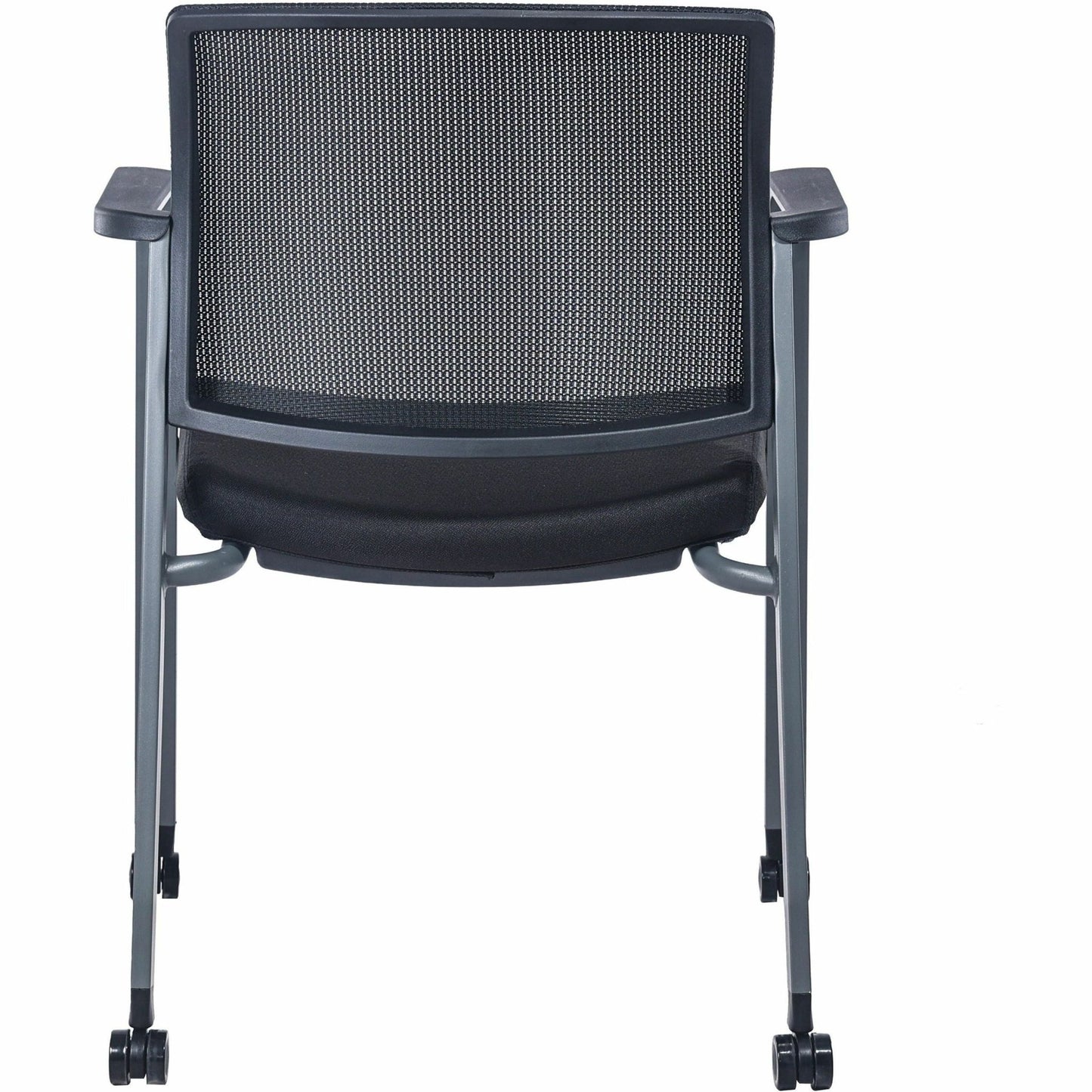 Lorell Mesh Back Guest Chair with Casters and Padded Arms (LLR - LLR30953) - SchoolOutlet