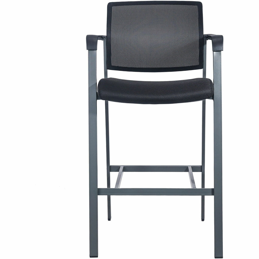 Lorell Mesh Back Guest Stool with Arms and Stackable Design 28.75 H (LLR - LLR30954) - SchoolOutlet