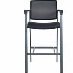 Lorell Mesh Back Guest Stool with Arms and Stackable Design 28.75 H (LLR - LLR30954) - SchoolOutlet