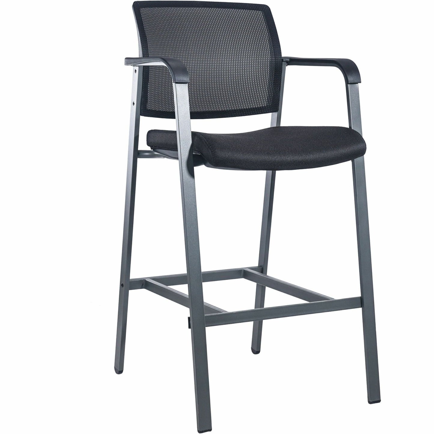 Lorell Mesh Back Guest Stool with Arms and Stackable Design 28.75 H (LLR - LLR30954) - SchoolOutlet