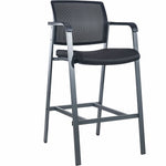 Lorell Mesh Back Guest Stool with Arms and Stackable Design 28.75 H (LLR - LLR30954) - SchoolOutlet