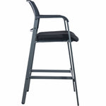 Lorell Mesh Back Guest Stool with Arms and Stackable Design 28.75 H (LLR - LLR30954) - SchoolOutlet