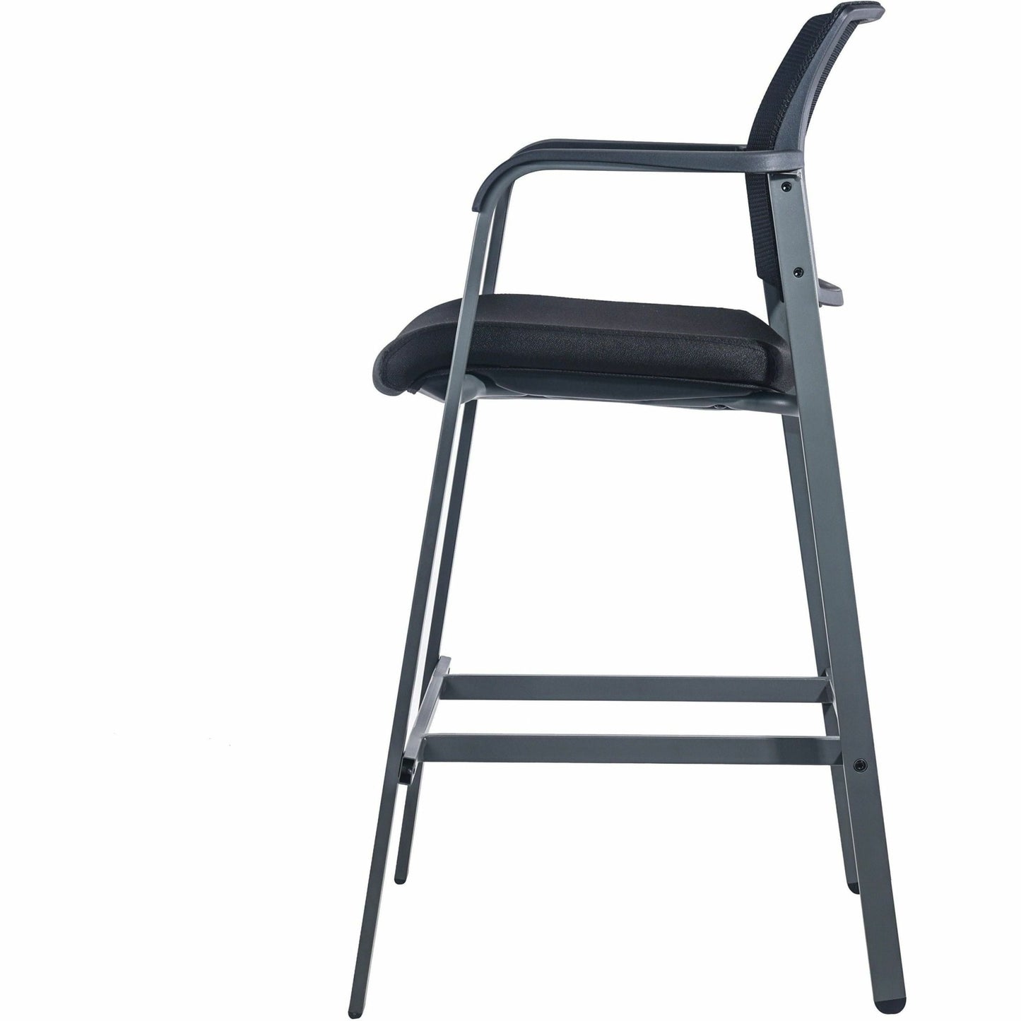Lorell Mesh Back Guest Stool with Arms and Stackable Design 28.75 H (LLR - LLR30954) - SchoolOutlet