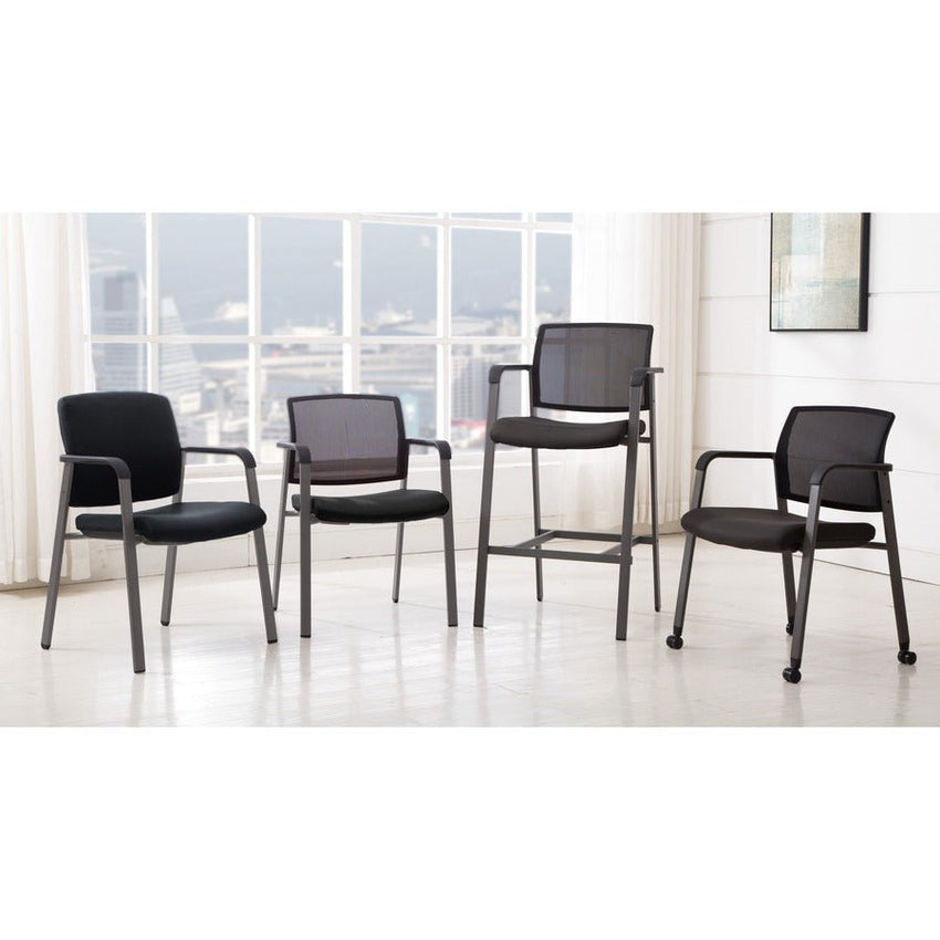 Lorell Mesh Back Guest Chair with Breathable Design and Stackable Frame 18.13 "H (LLR - LLR30956) - SchoolOutlet