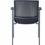 Lorell Mesh Back Guest Chair with Breathable Design and Stackable Frame 18.13 