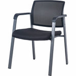 Lorell Mesh Back Guest Chair with Breathable Design and Stackable Frame 18.13 